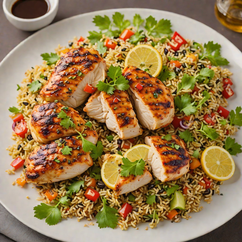 Grilled Lemon-Chili Chicken with Quinoa Salad