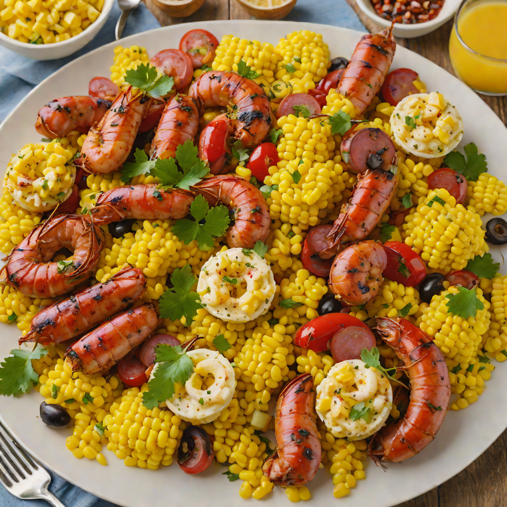 Spicy Cajun Seafood Boil with Corn and Sausage