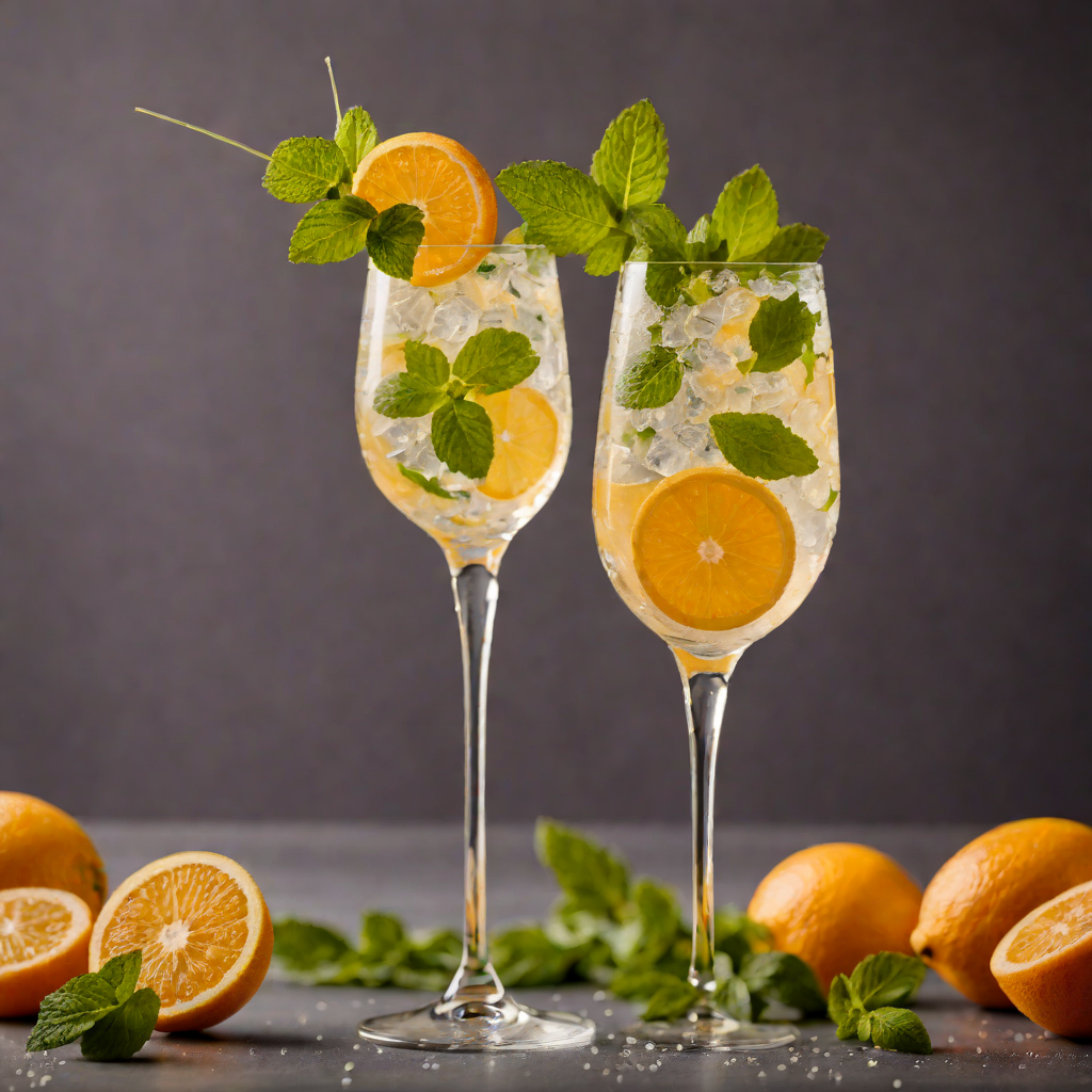 Citrus-Pop Sparkler with Mint