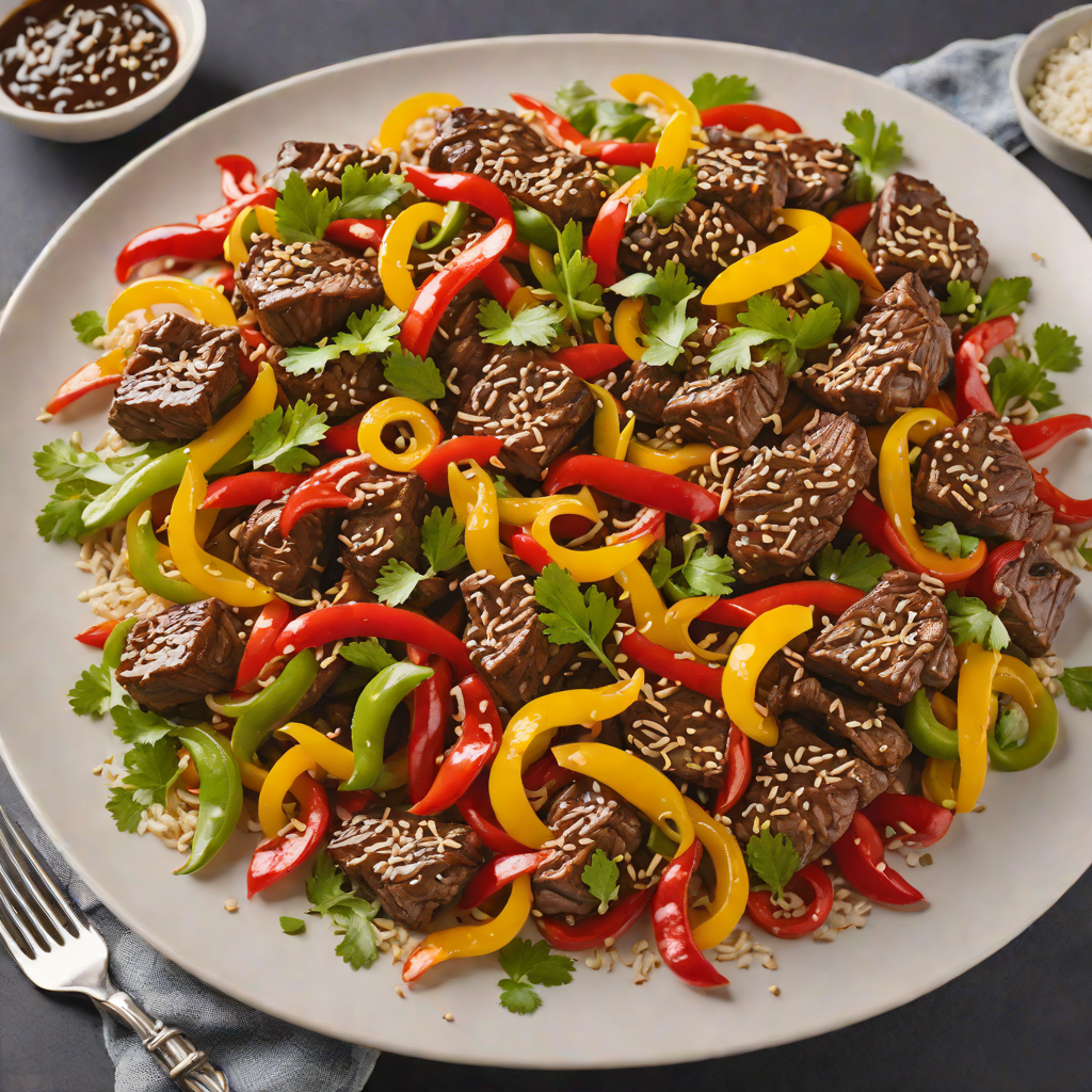 Skillet Beef Stir-Fry with Bell Peppers and Garlic Soy Glaze