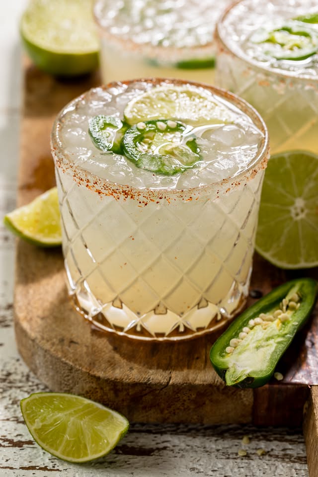Tequila Lime and Jalapeño Fizz