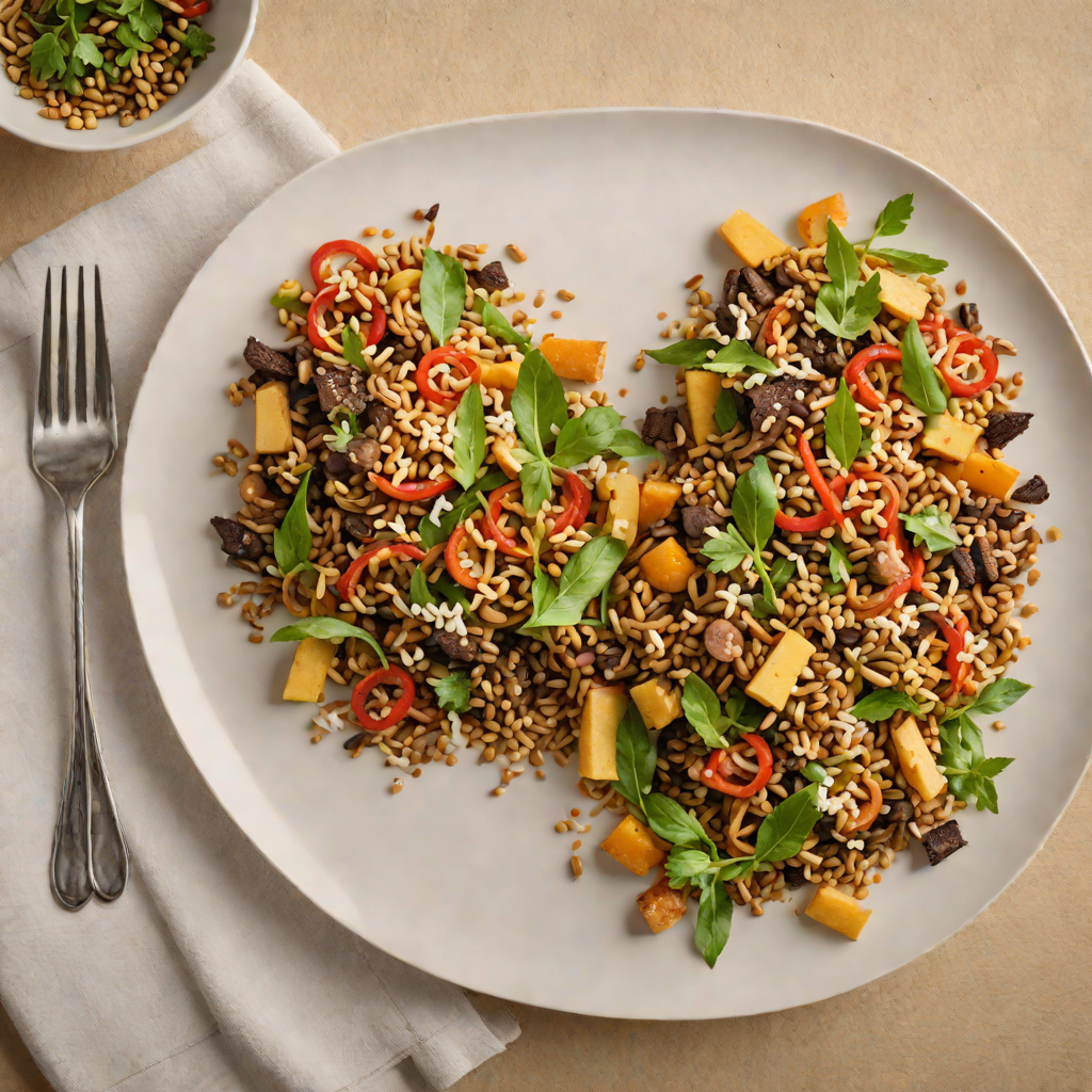 Kangaroo Stir-Fry with Wattleseed and Macadamia Nut Crunch