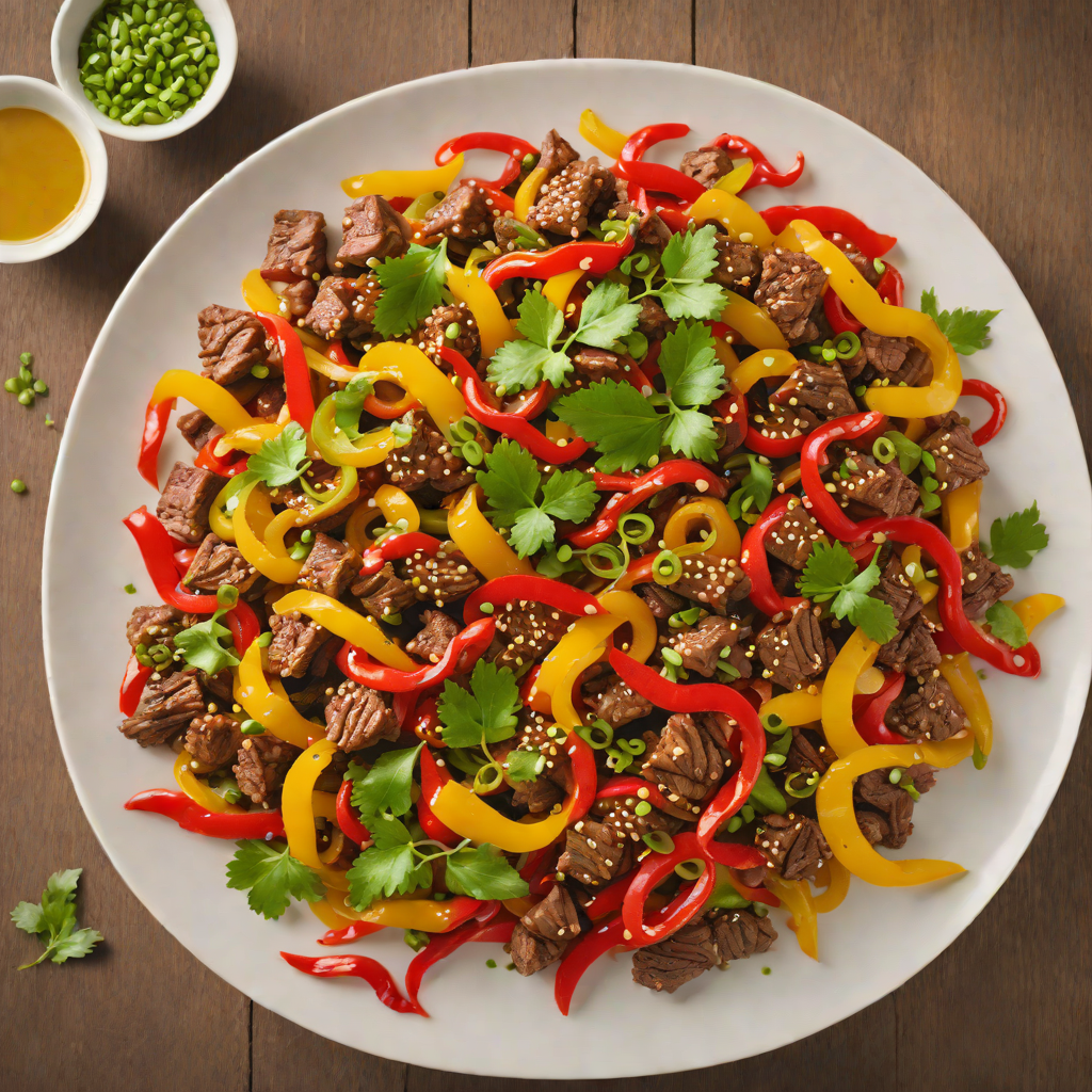 Spicy Szechuan-Style Stir-Fried Beef with Bell Peppers