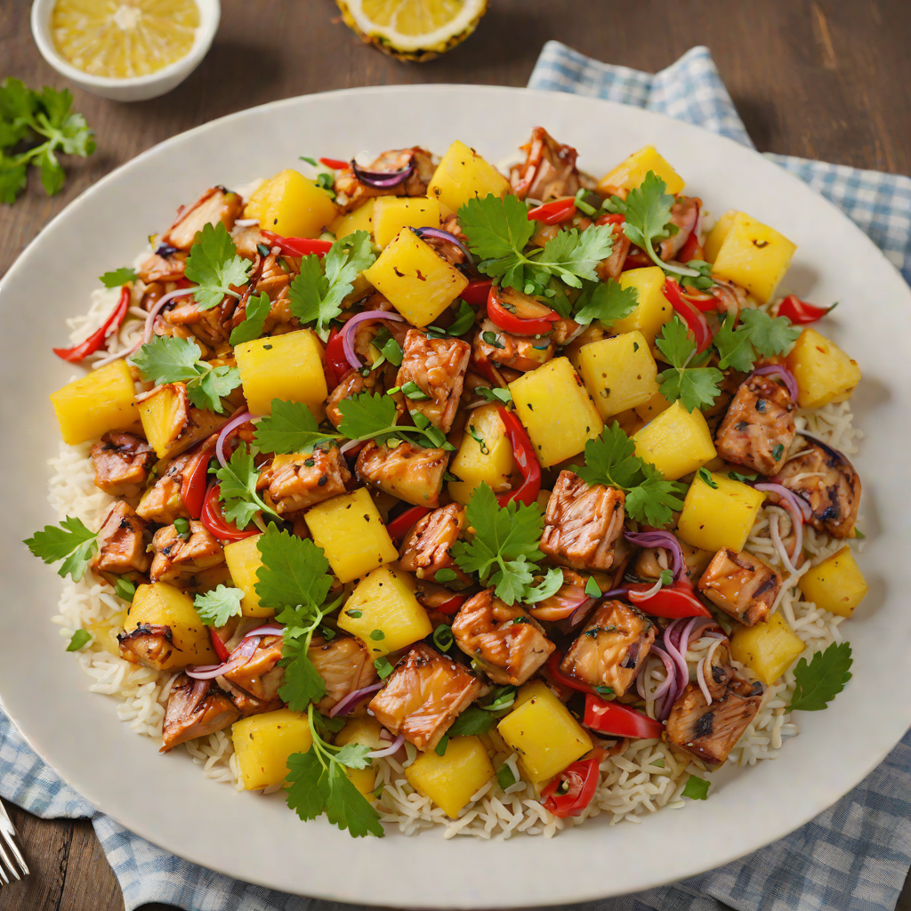 Rum-Spiced Pineapple Chicken Stir Fry