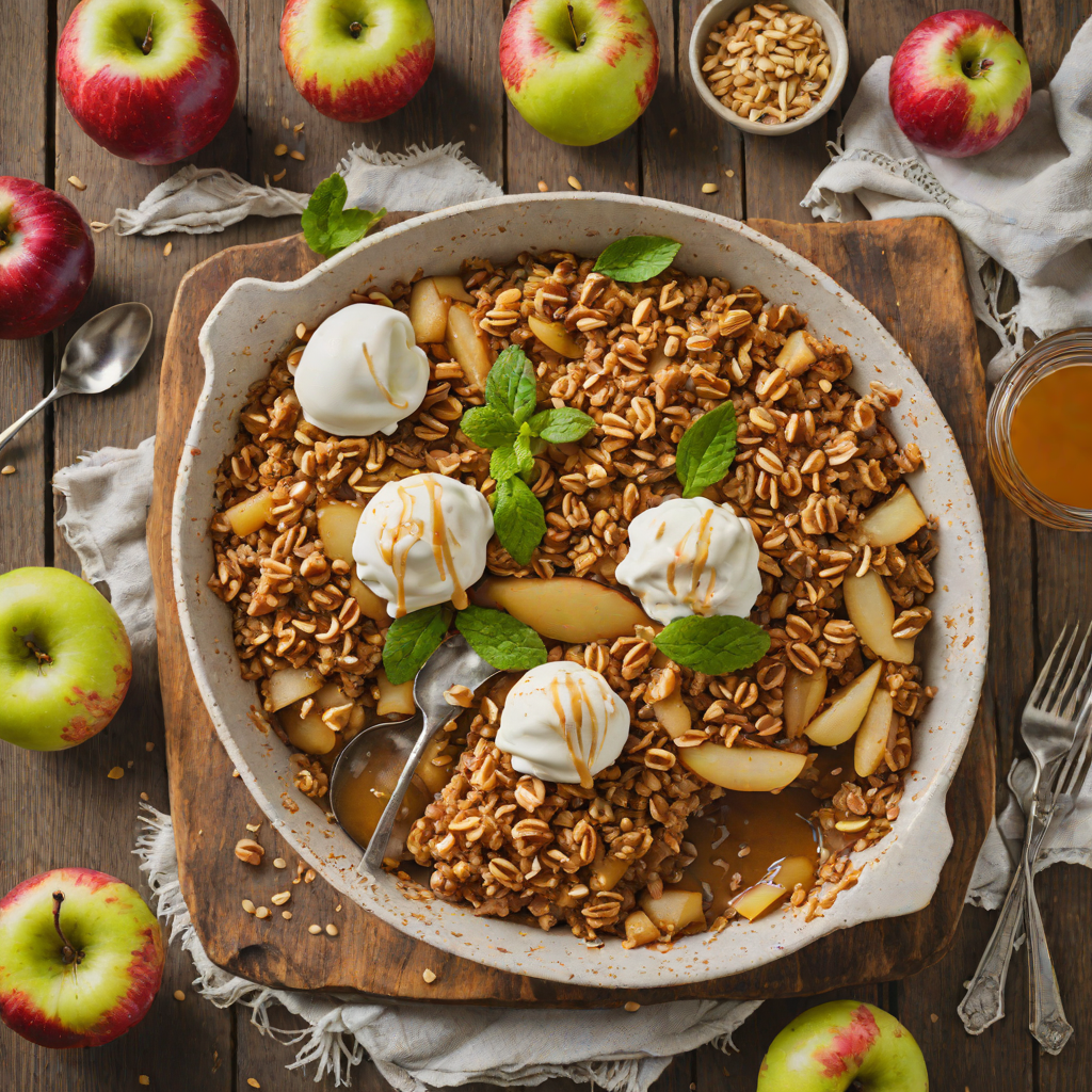 Honey-Glazed Cinnamon Apple Crisp with Oat Topping