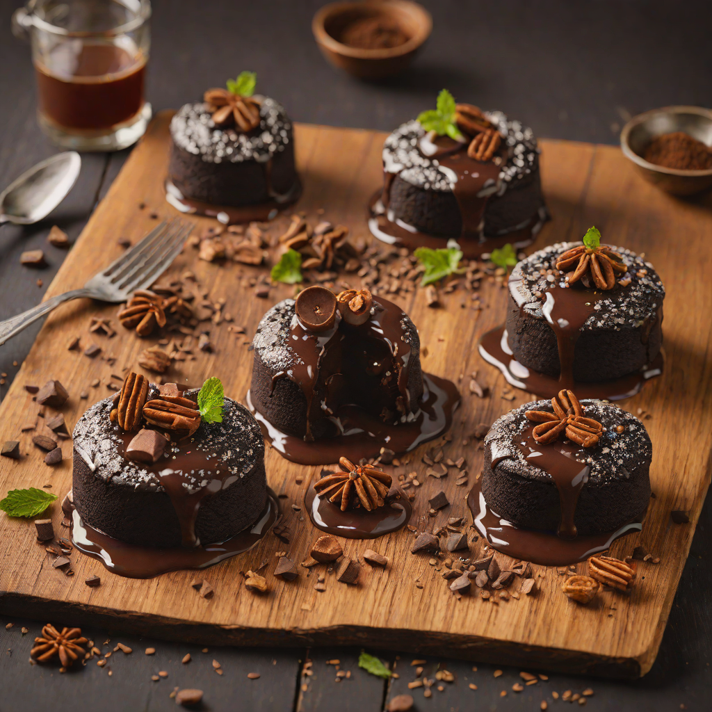 Spiced Rum Chocolate Molten Lava Cakes