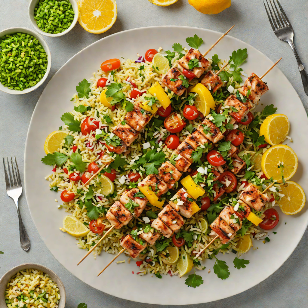 Grilled Citrus-Herb Chicken Skewers with Tabbouleh Salad