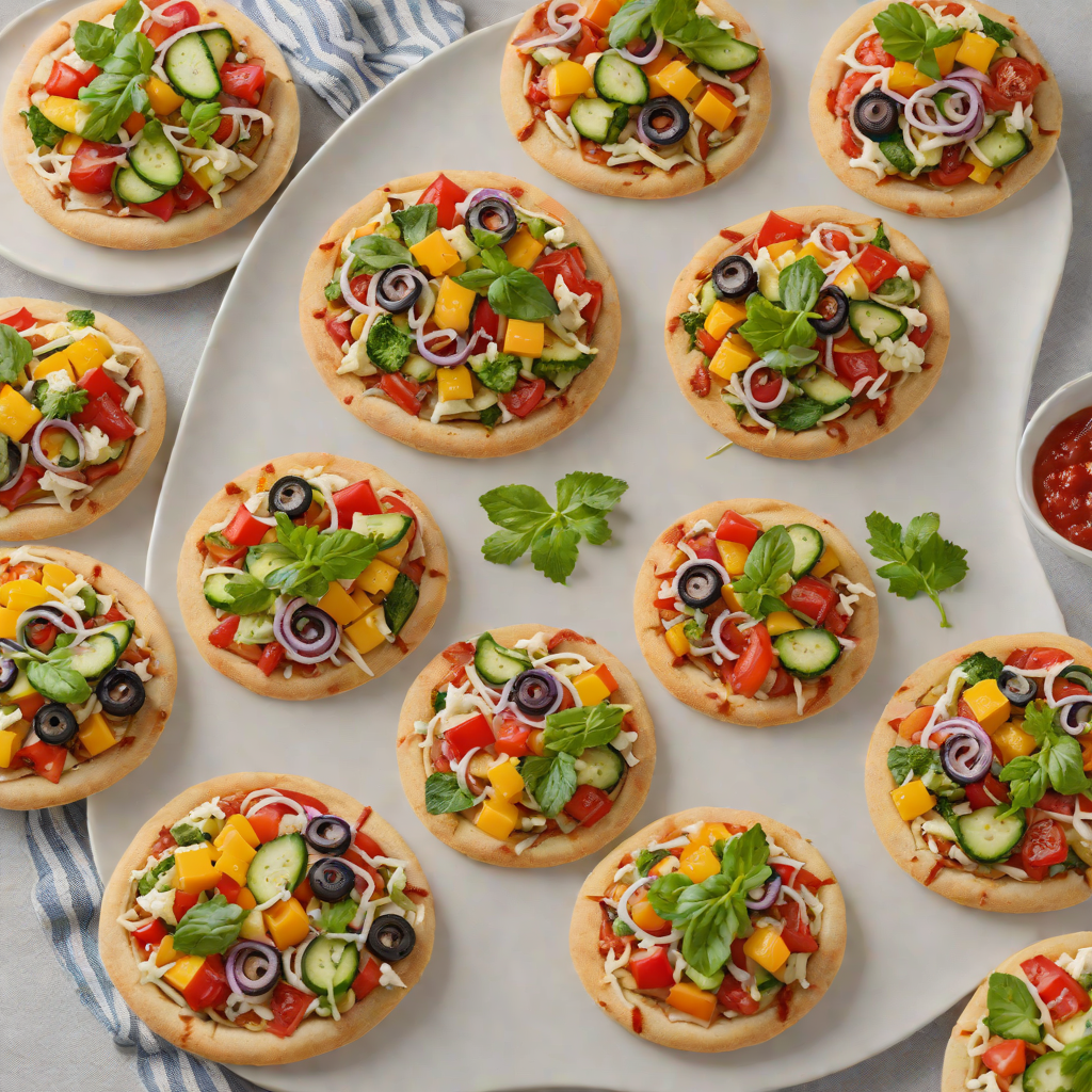 Vegetable-Loaded Mini Pita Pizzas