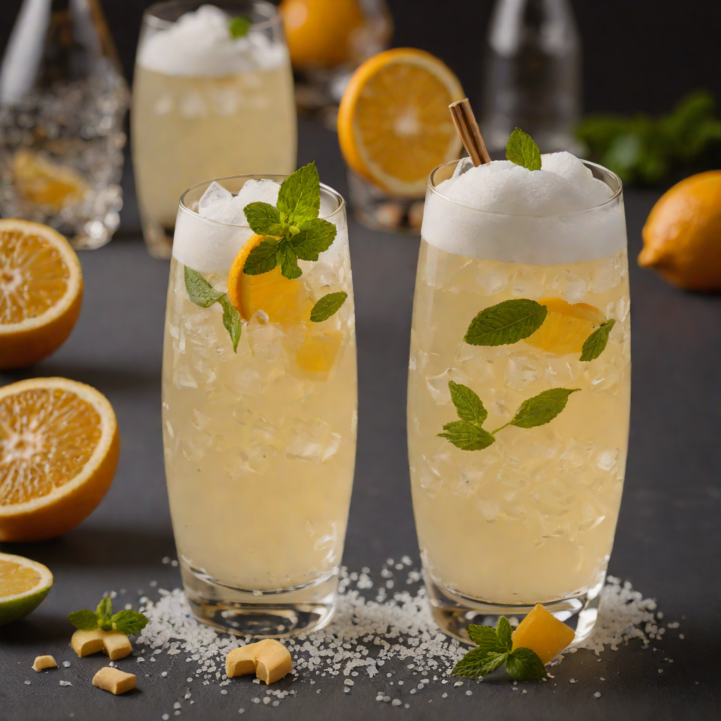 Citrus-Ginger Gin Fizz with Honey Foam