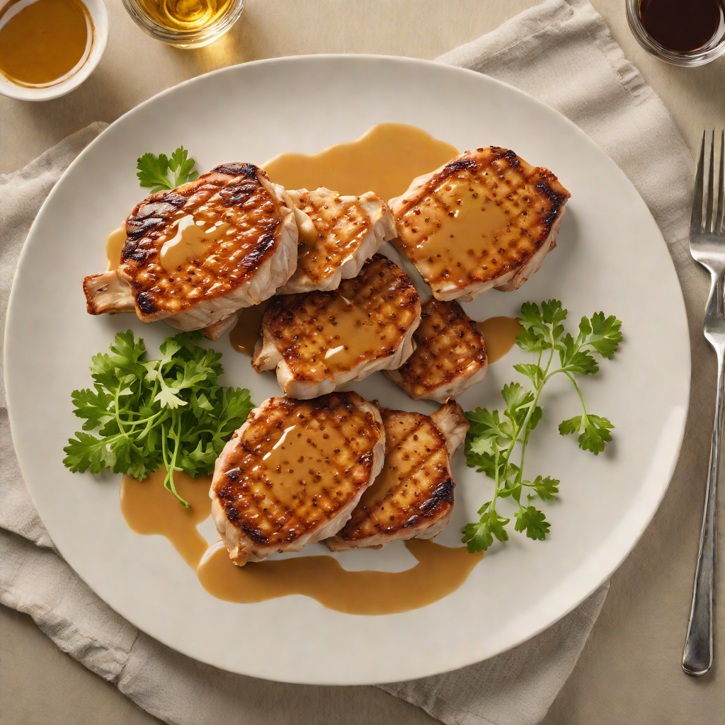 Pan-Seared Pork Chops with Spearfish Honey-Mustard Glaze