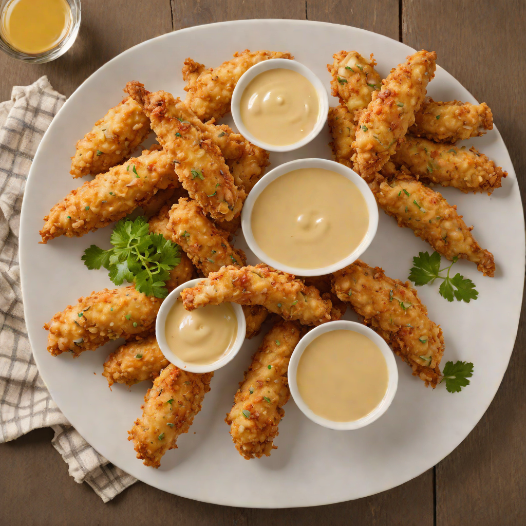 Quick Baked Chicken Tenders with Honey Mustard Dip