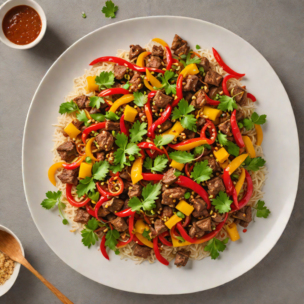Spiced Kangaroo Stir-Fry with Bush Tomato and Capsicum