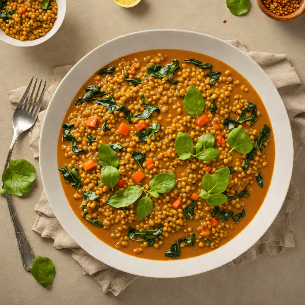 Indian-Spiced Lentil and Spinach Curry
