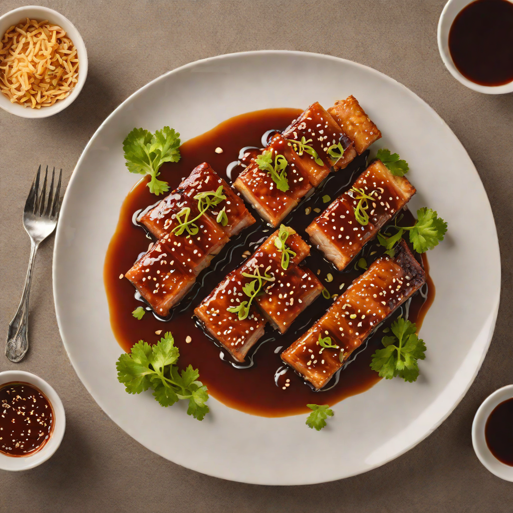 Korean-Style Braised Pork Belly with Gochujang and Soy Glaze
