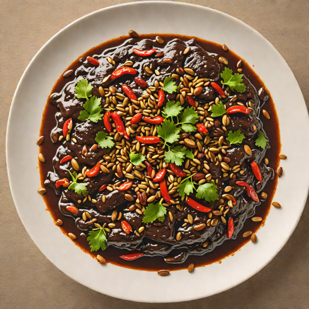 Slow-Simmered Black Mole with Toasted Seeds and Chilies