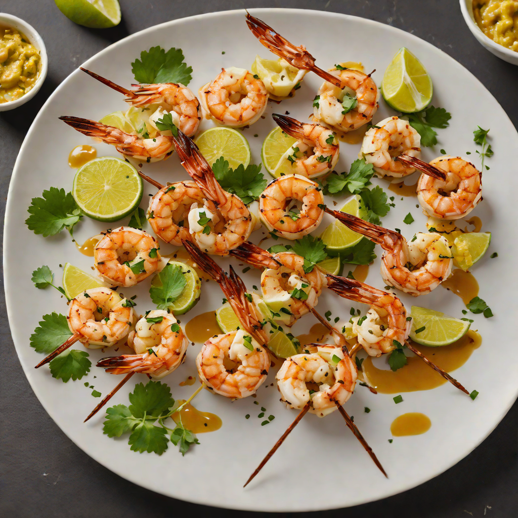 Charred Mezcal-Lime Shrimp Skewers with Chile de Árbol Butter