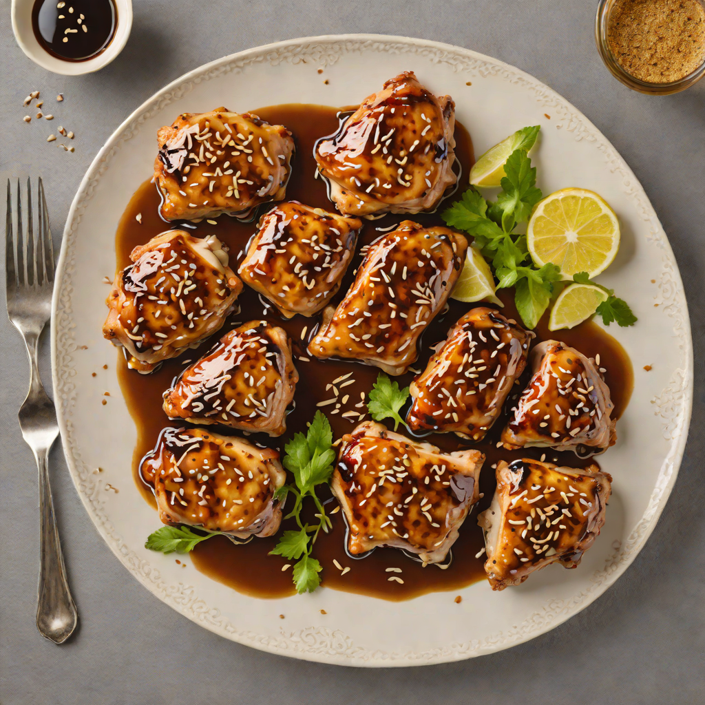 Pan-Seared Chicken Thighs with Honey-Soy Glaze and Sesame Seeds