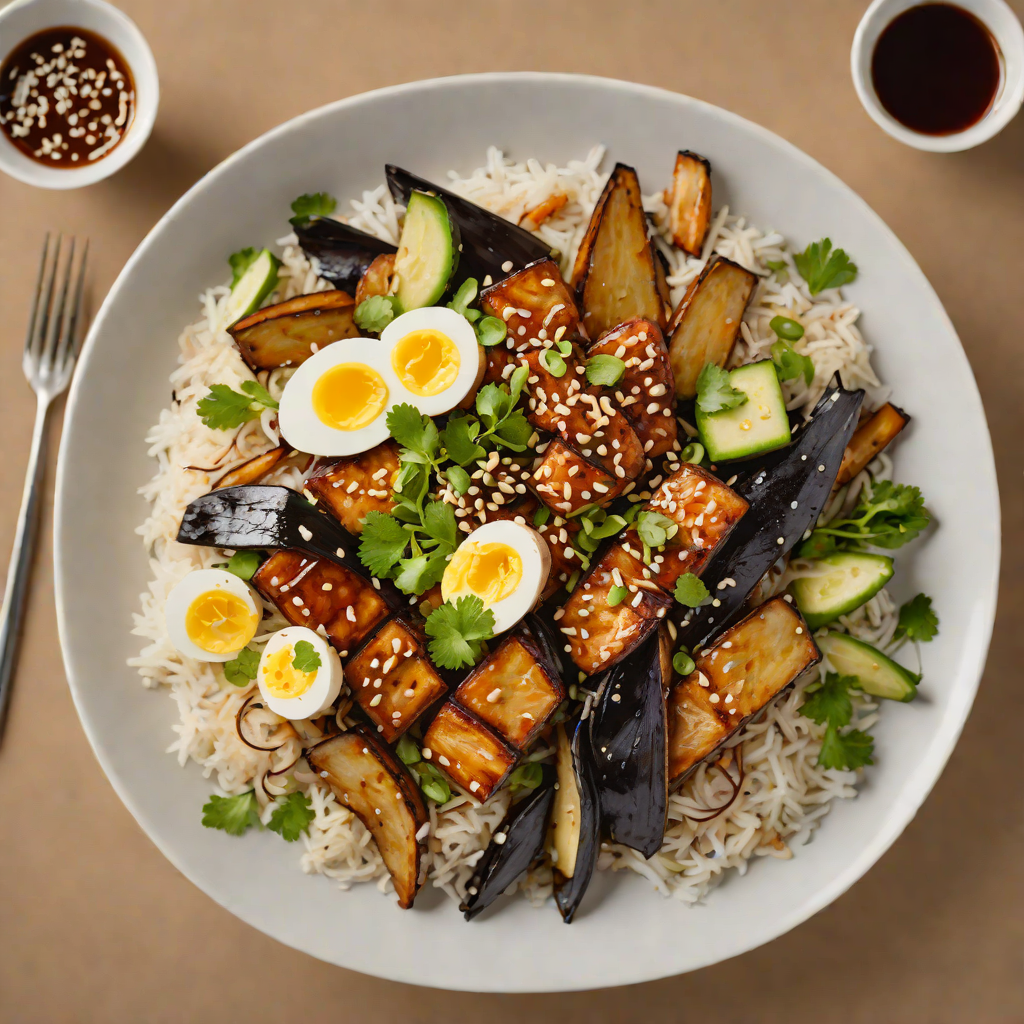 Smoked Miso-Glazed Eggplant Donburi Bowl
