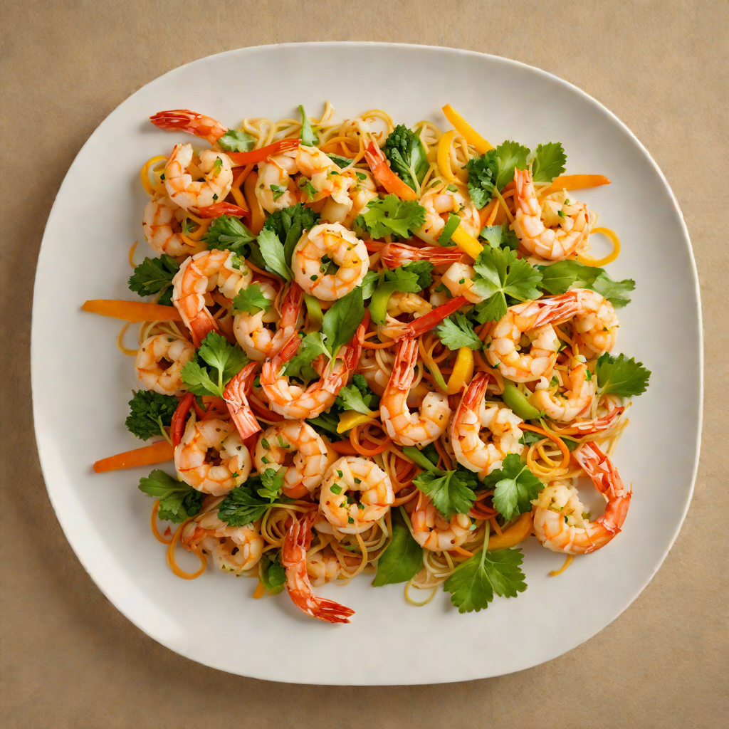Orange Yuzu Dry Curaçao Shrimp Stir Fry
