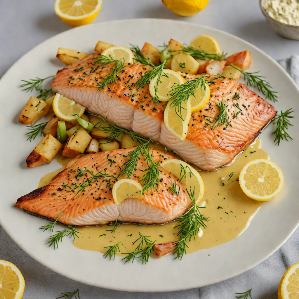 Pan-Seared Arctic Char with Lemon-Dill Sauce