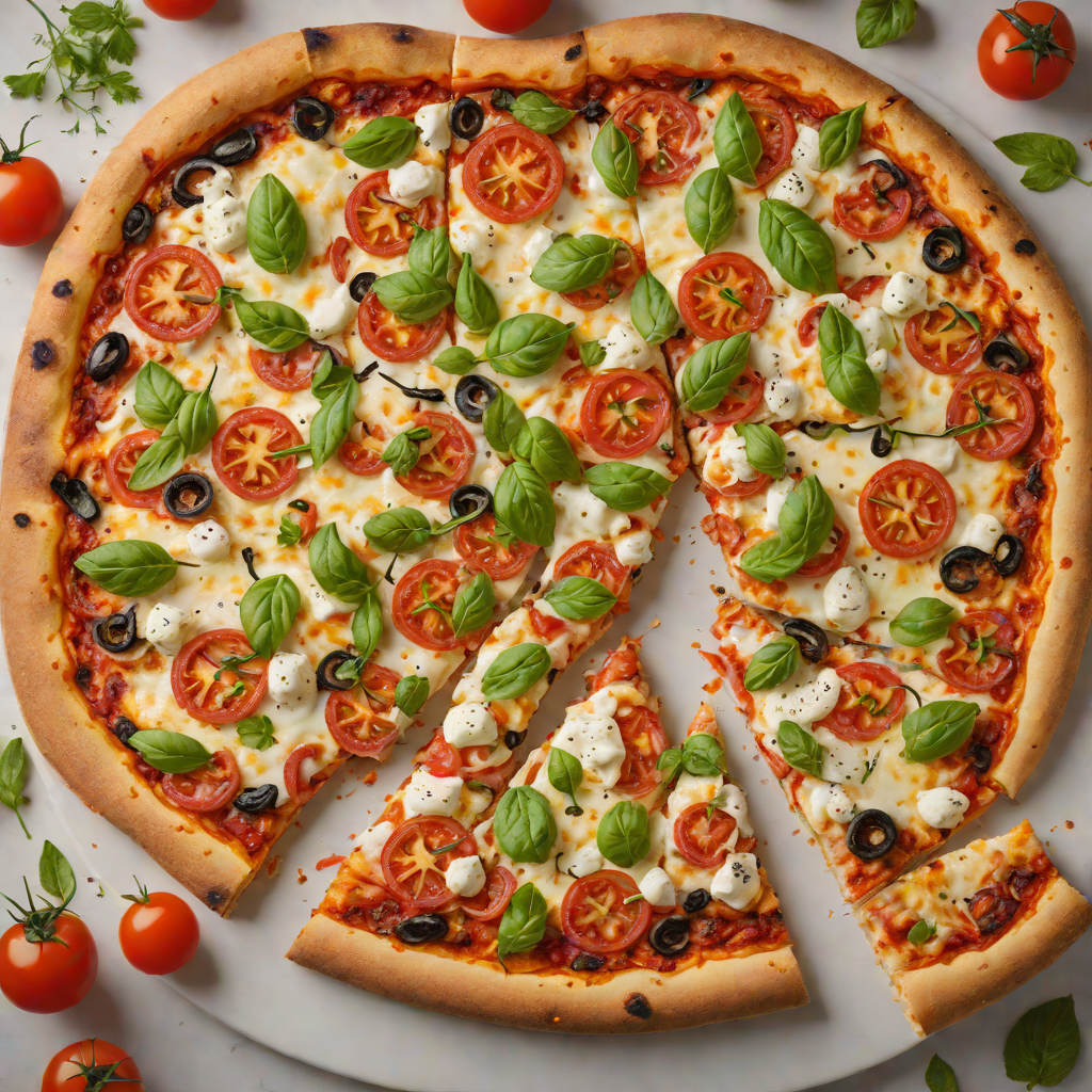 Rustic Italian Oven-Baked Pizza with Tomato and Mozzarella