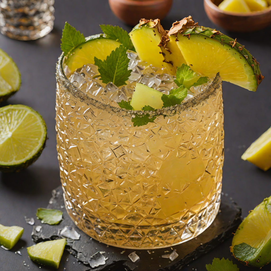 Tropical Tequila Mule with Ginger and Pineapple
