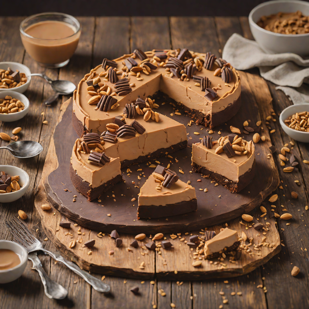Layered No-Bake Chocolate Peanut Butter Cheesecake