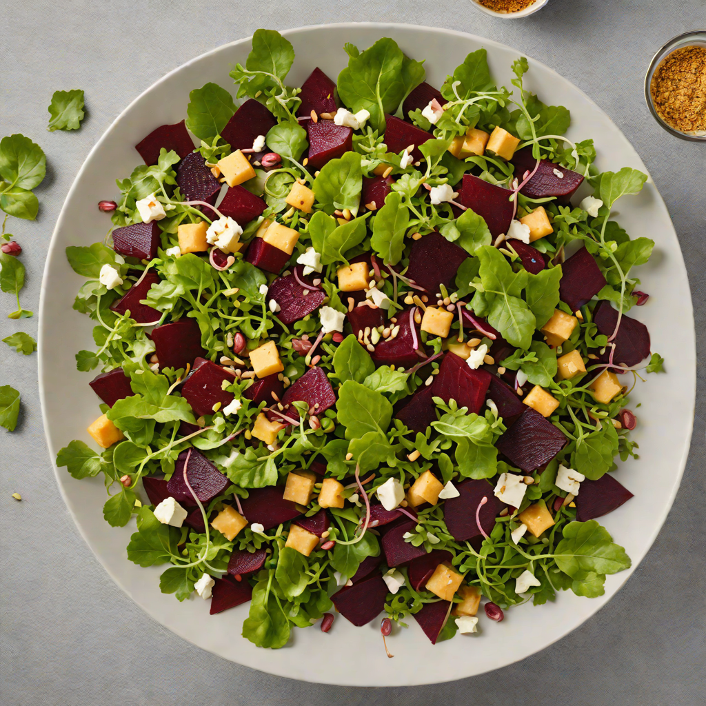 Smoked Macadamia and Beetroot Salad with Finger Lime Vinaigrette