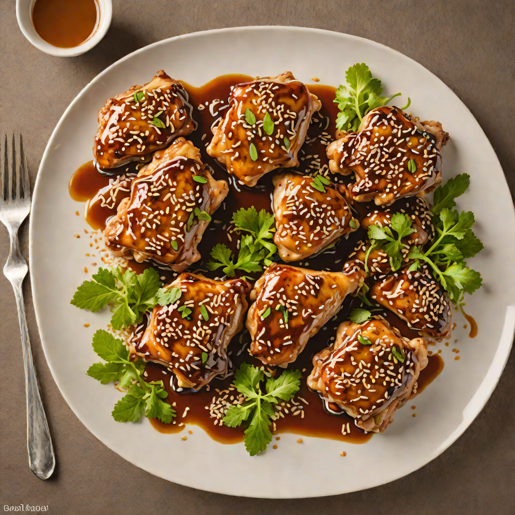 Sautéed Chicken Thighs with Honey-Soy Glaze and Toasted Sesame