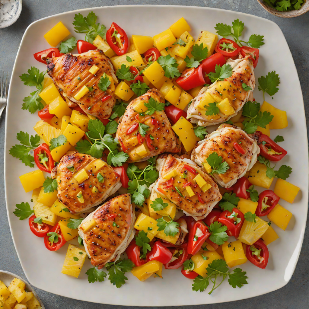 Sheet Pan Hawaiian Chicken with Pineapple and Bell Peppers