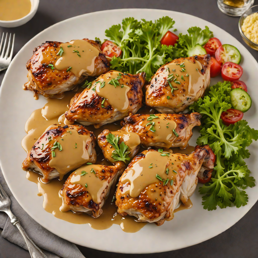 Honey-Mustard Glazed Honeycrisp Chicken Thighs