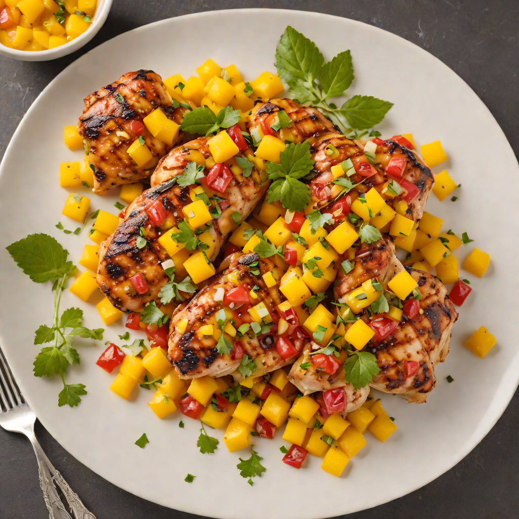 Caribbean Citrus-Glazed Chicken with Mango Salsa
