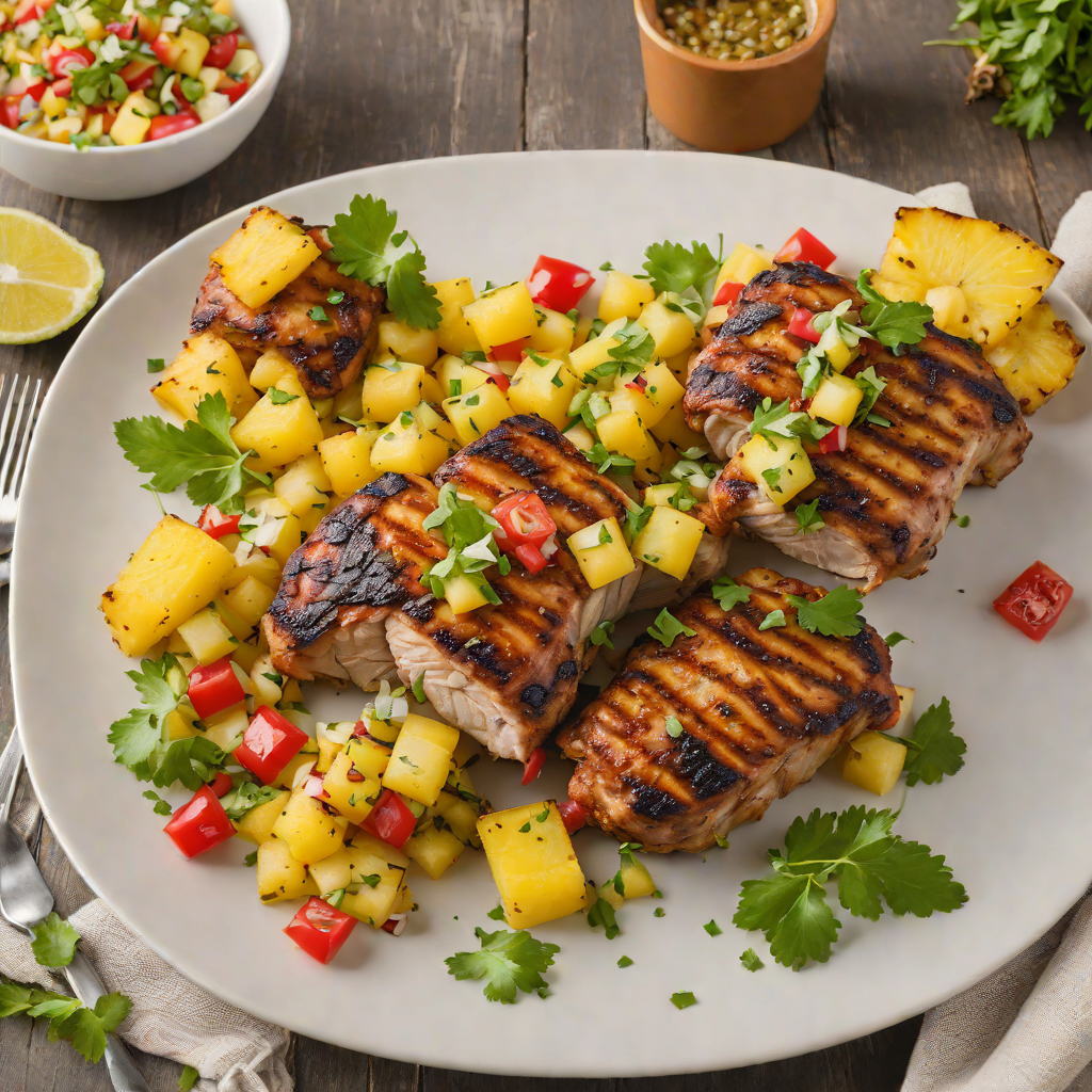 Pan-Seared Caribbean Jerk Chicken Thighs with Pineapple Salsa