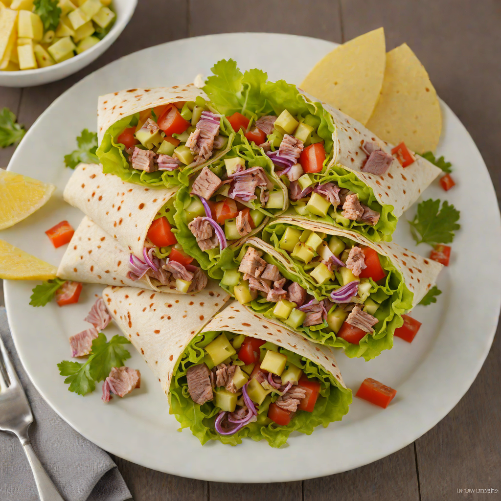 Pepperoncini and Mixed Meat Italian Chopped Salad Wrap
