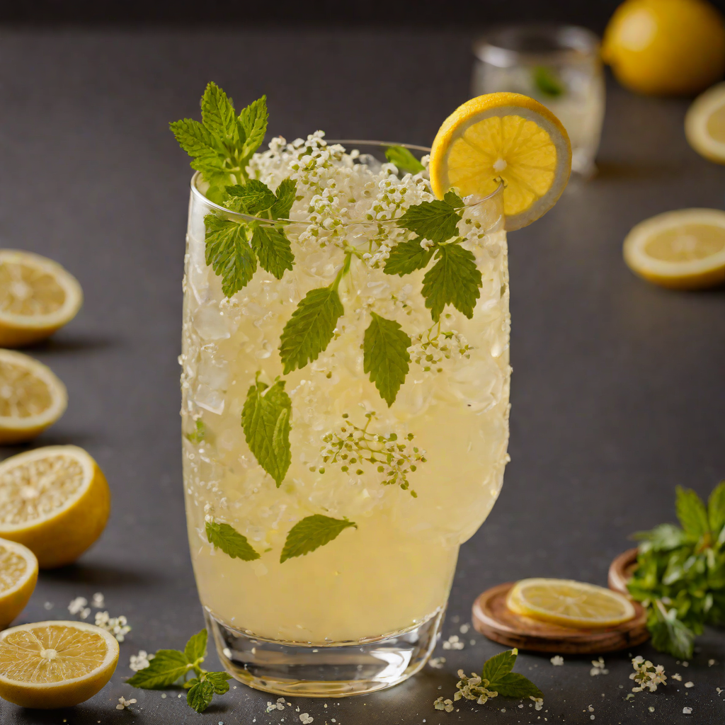 Shaken Elderflower Lemonade Sparkler