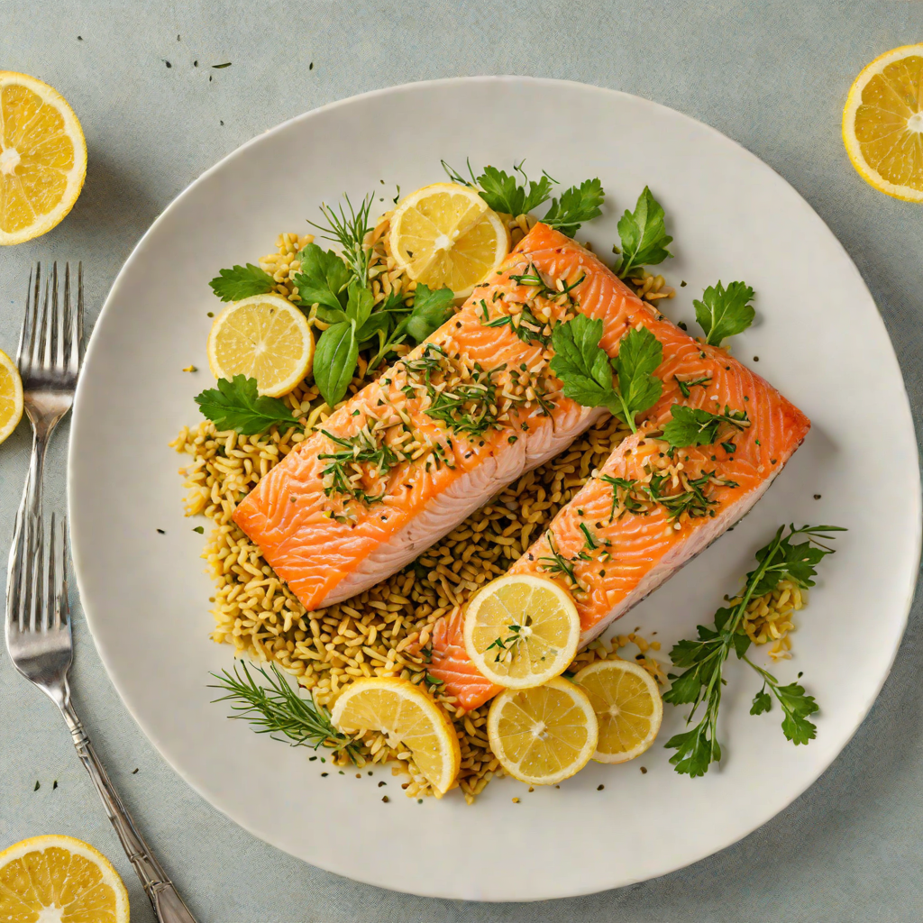 Baked Herb-Crusted Salmon with Lemon Zest