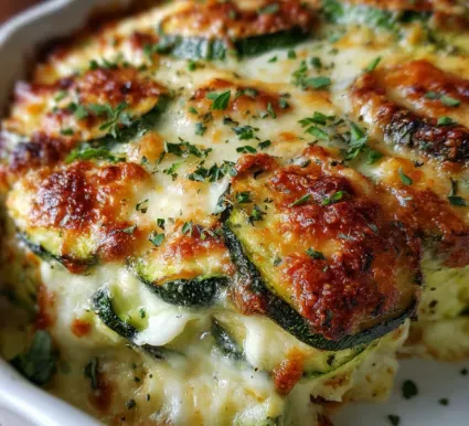 Baked Italian-Style Zucchini and Ricotta Gratin