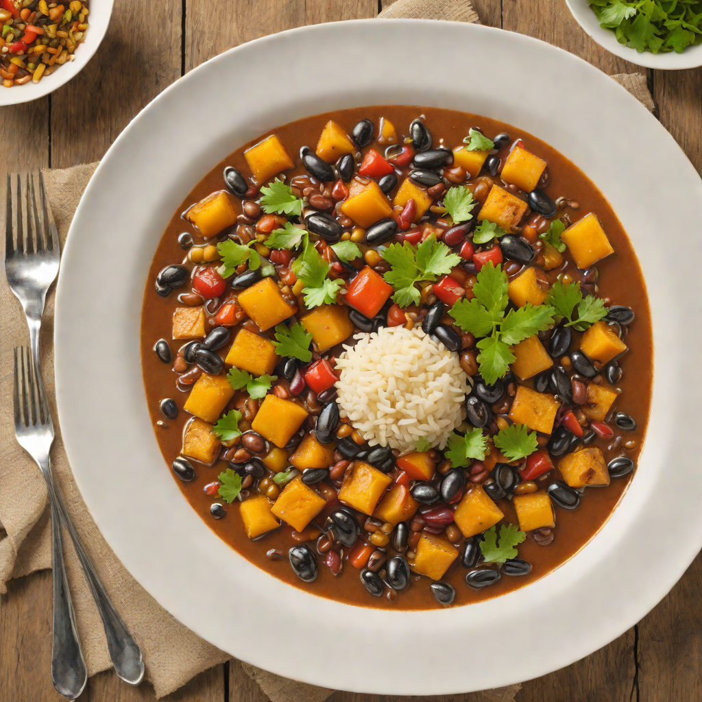 Roasted Caribbean Pumpkin and Black Bean Stew