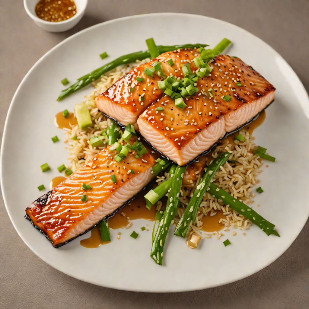 Pan-Seared Miso-Glazed Salmon with Sesame and Scallions