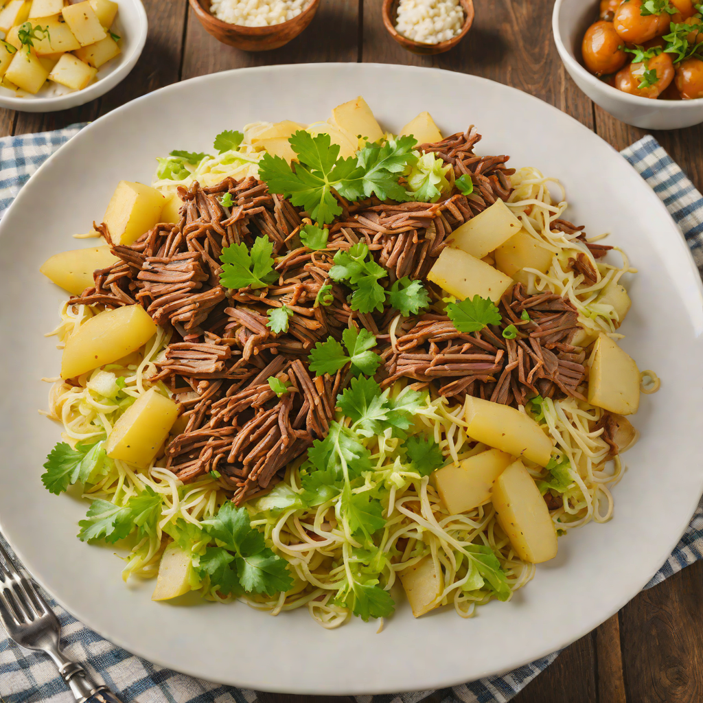 Shredded Beef Nilaga with Cabbage and Potatoes