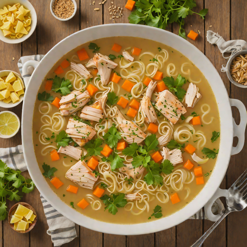 One-Pot Chicken Noodle Soup with Rotisserie Chicken and Fresh Vegetables