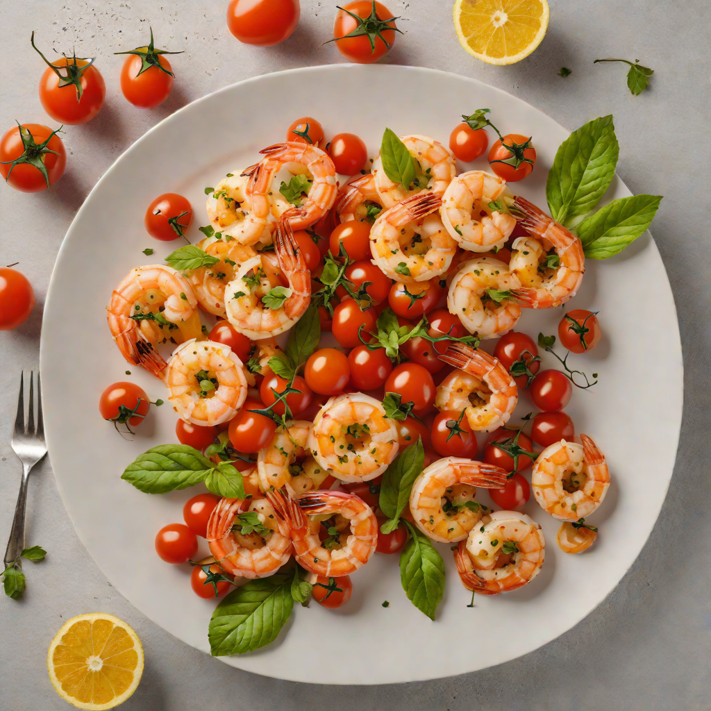 Lemon-Garlic Shrimp with Roasted Cherry Tomatoes