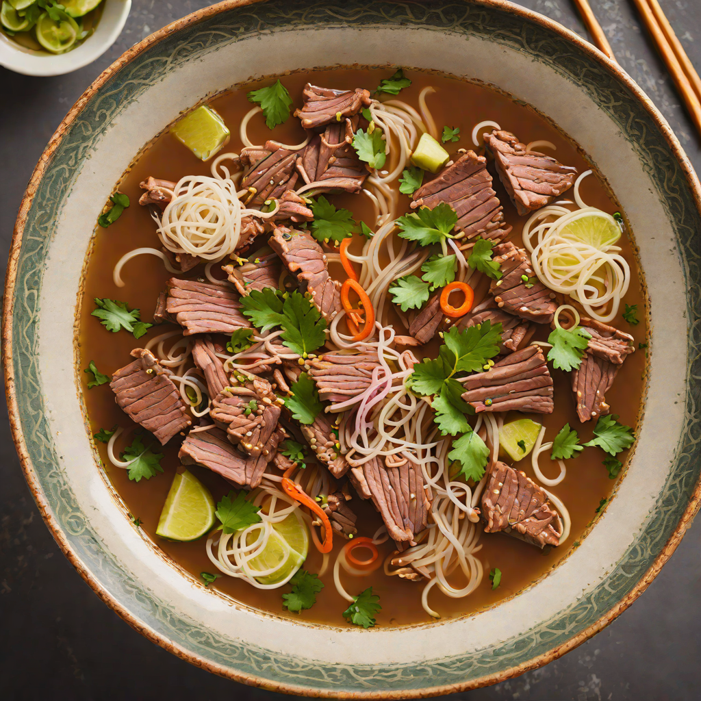 Slow-Simmered Beef Pho with Brisket and Tendon