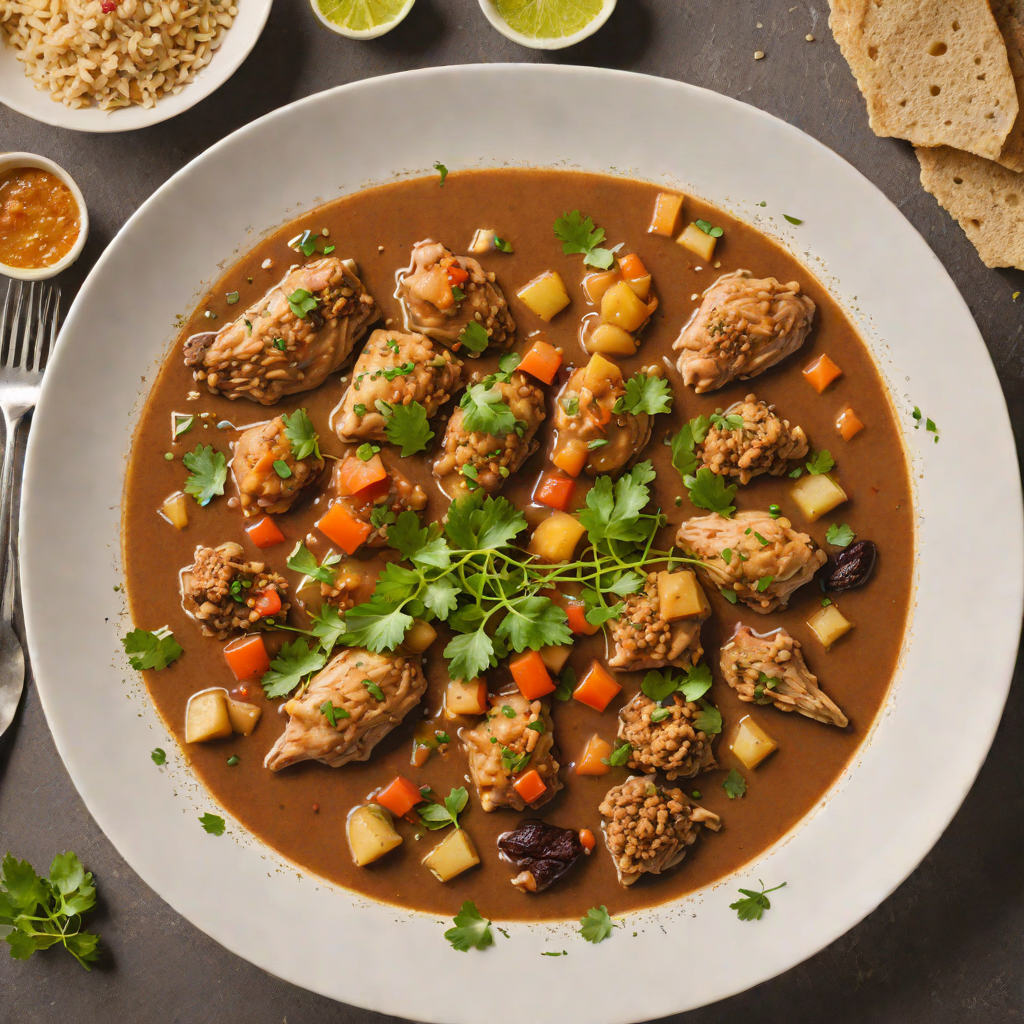 Slow-Cooked Doro Wat Chicken Stew with Spiced Niter Kibbeh