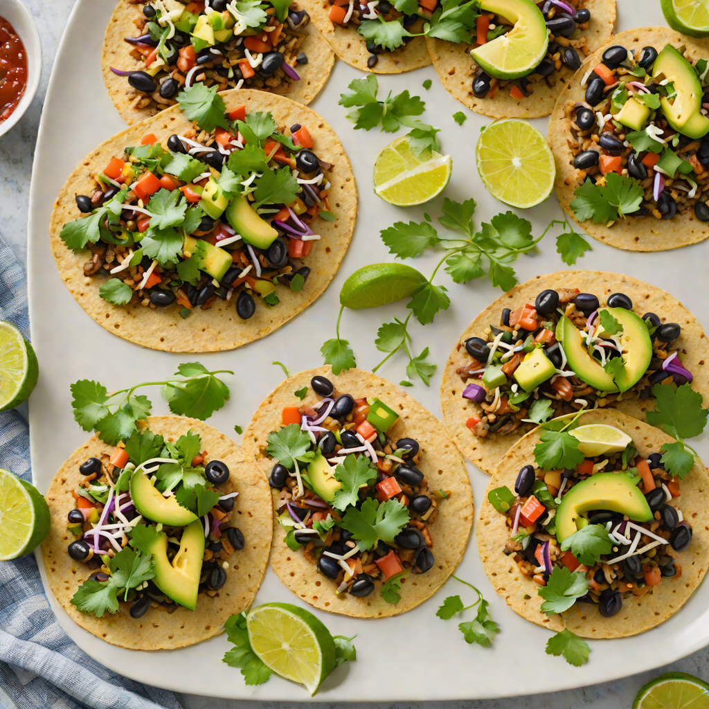 Sheet Pan Poblano and Black Bean Tostadas