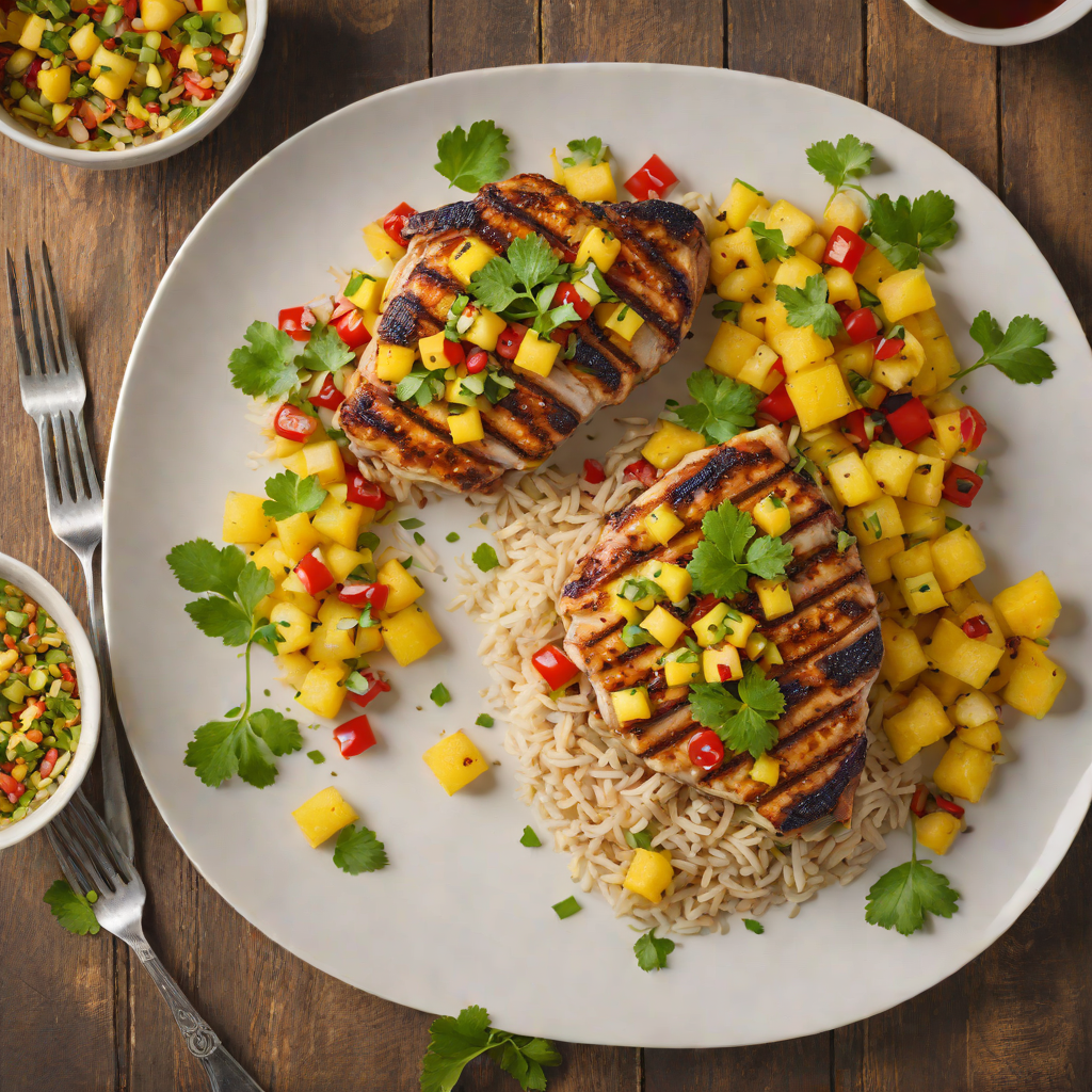 Pan-Seared Caribbean Jerk Chicken with Pineapple Salsa