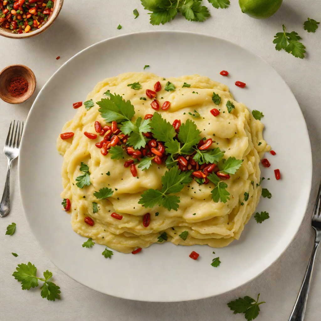 Oaxacan-Style Potato Purée with Toasted Chile and Epazote