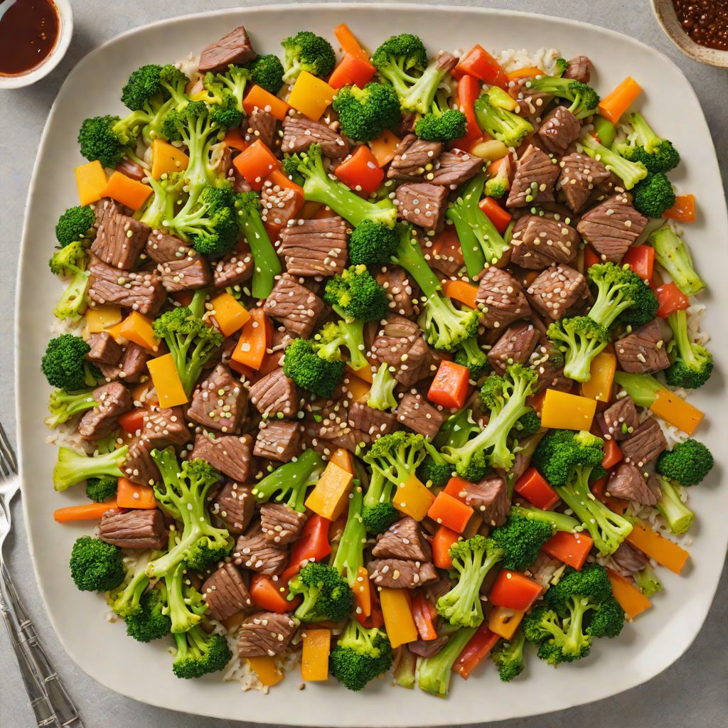 Sheet Pan Korean-Inspired Beef and Vegetable Stir-Fry