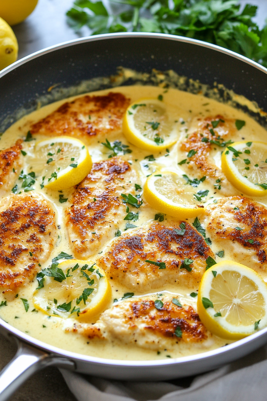 Pan-Seared Chicken with Zesty Lemon and Thyme Sauce