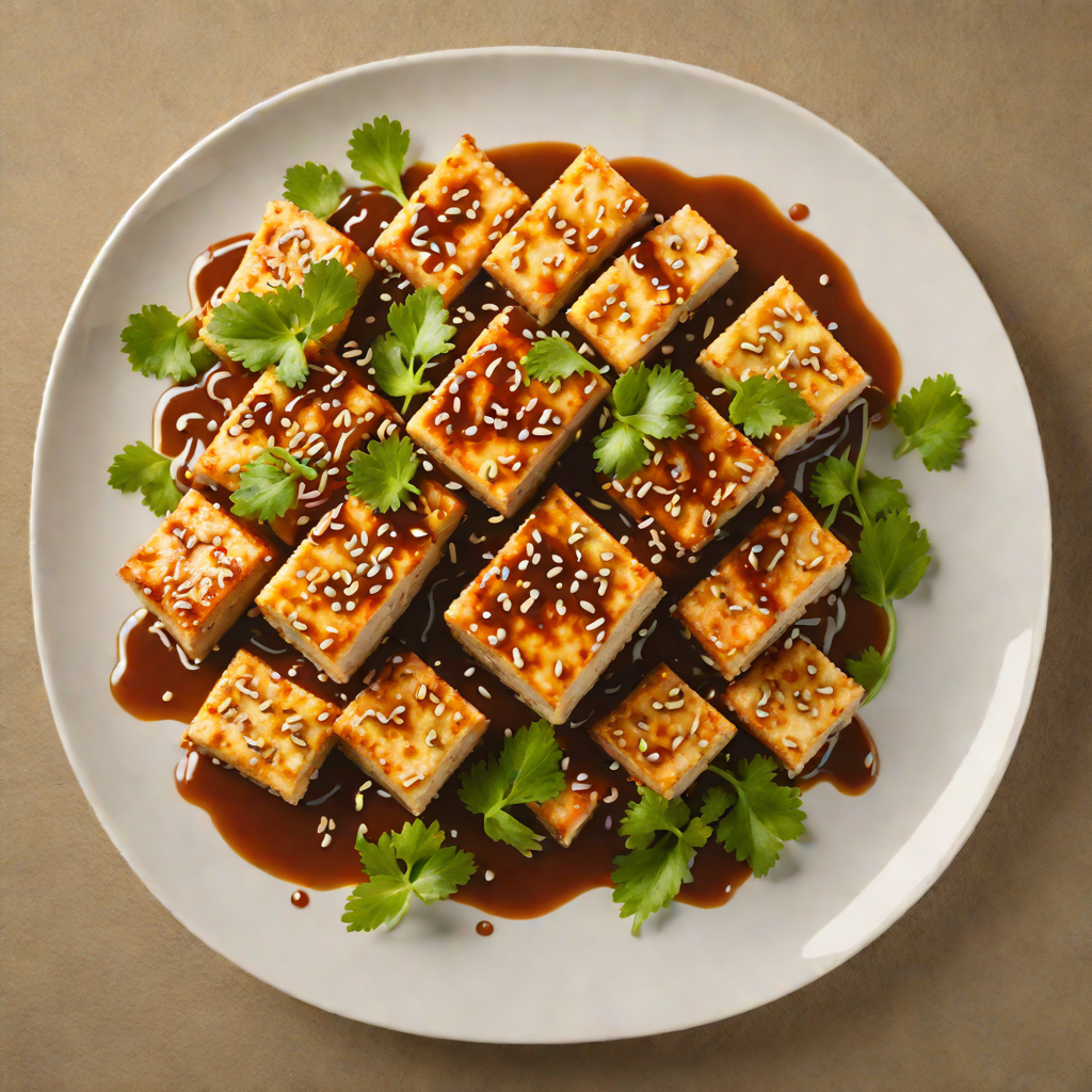 Pan-Fried Tofu with Spicy Sesame Ginger Sauce